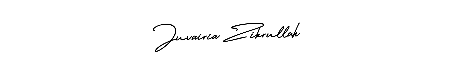 Also You can easily find your signature by using the search form. We will create Juvairia Zikrullah name handwritten signature images for you free of cost using AmerikaSignatureDemo-Regular sign style. Juvairia Zikrullah signature style 3 images and pictures png