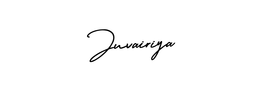 Design your own signature with our free online signature maker. With this signature software, you can create a handwritten (AmerikaSignatureDemo-Regular) signature for name Juvairiya. Juvairiya signature style 3 images and pictures png