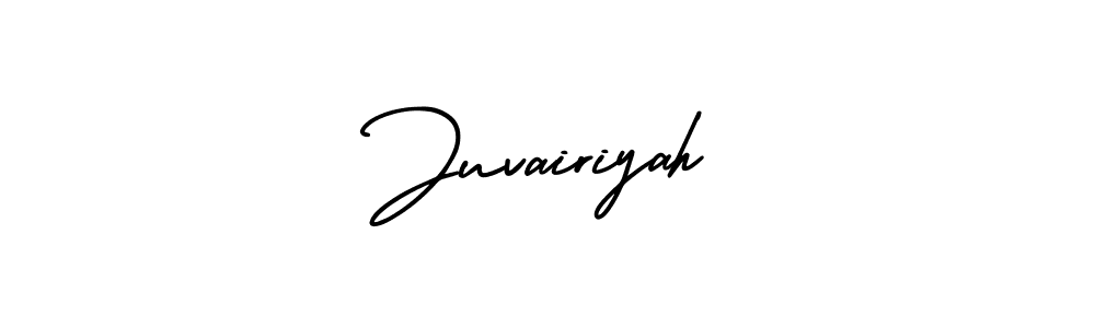 It looks lik you need a new signature style for name Juvairiyah. Design unique handwritten (AmerikaSignatureDemo-Regular) signature with our free signature maker in just a few clicks. Juvairiyah signature style 3 images and pictures png