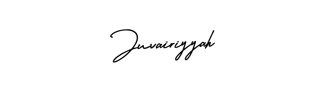 Make a beautiful signature design for name Juvairiyyah. With this signature (AmerikaSignatureDemo-Regular) style, you can create a handwritten signature for free. Juvairiyyah signature style 3 images and pictures png