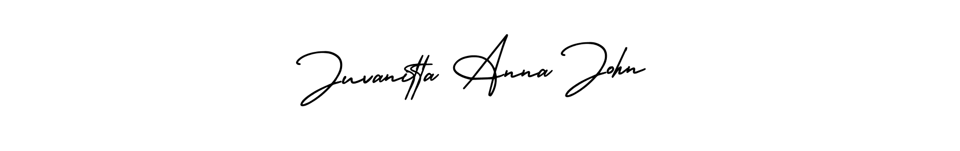 Juvanitta Anna John stylish signature style. Best Handwritten Sign (AmerikaSignatureDemo-Regular) for my name. Handwritten Signature Collection Ideas for my name Juvanitta Anna John. Juvanitta Anna John signature style 3 images and pictures png