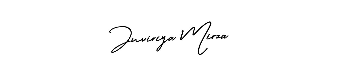 AmerikaSignatureDemo-Regular is a professional signature style that is perfect for those who want to add a touch of class to their signature. It is also a great choice for those who want to make their signature more unique. Get Juviriya Mirza name to fancy signature for free. Juviriya Mirza signature style 3 images and pictures png