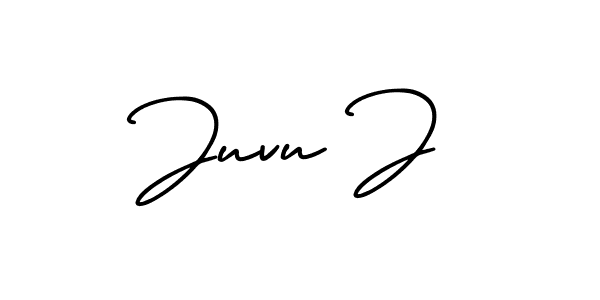 It looks lik you need a new signature style for name Juvu J. Design unique handwritten (AmerikaSignatureDemo-Regular) signature with our free signature maker in just a few clicks. Juvu J signature style 3 images and pictures png