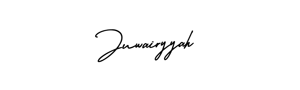 Create a beautiful signature design for name Juwairyyah. With this signature (AmerikaSignatureDemo-Regular) fonts, you can make a handwritten signature for free. Juwairyyah signature style 3 images and pictures png