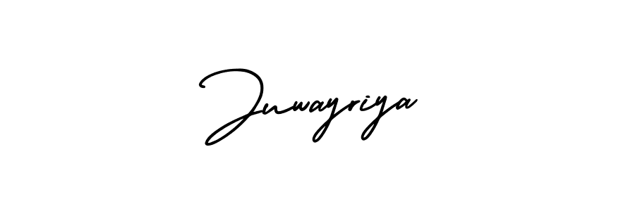 How to make Juwayriya signature? AmerikaSignatureDemo-Regular is a professional autograph style. Create handwritten signature for Juwayriya name. Juwayriya signature style 3 images and pictures png