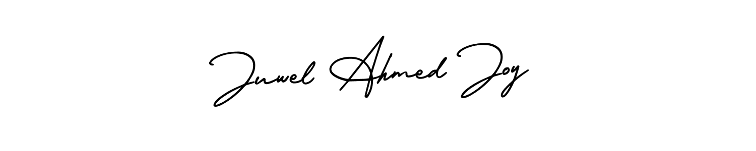 Similarly AmerikaSignatureDemo-Regular is the best handwritten signature design. Signature creator online .You can use it as an online autograph creator for name Juwel Ahmed Joy. Juwel Ahmed Joy signature style 3 images and pictures png