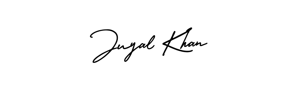 How to make Juyal Khan name signature. Use AmerikaSignatureDemo-Regular style for creating short signs online. This is the latest handwritten sign. Juyal Khan signature style 3 images and pictures png