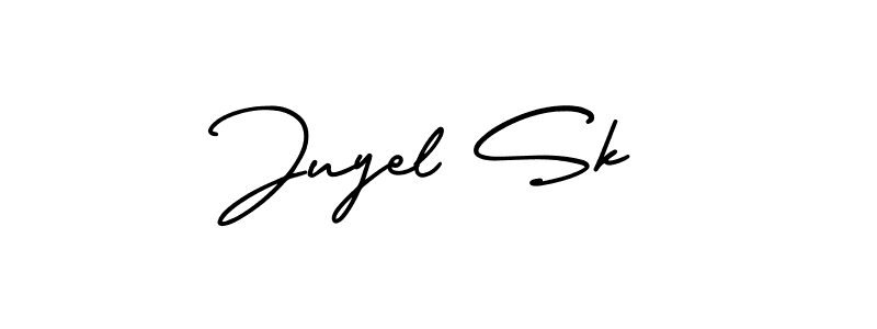 Use a signature maker to create a handwritten signature online. With this signature software, you can design (AmerikaSignatureDemo-Regular) your own signature for name Juyel Sk. Juyel Sk signature style 3 images and pictures png