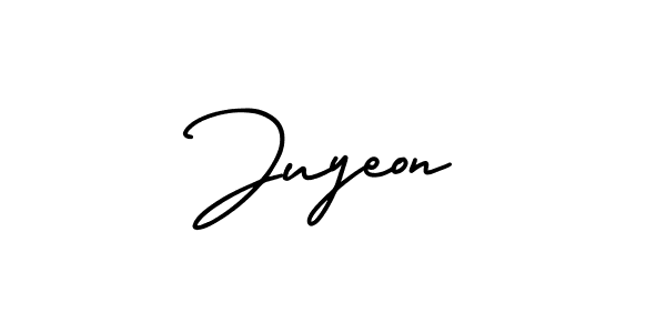 Create a beautiful signature design for name Juyeon. With this signature (AmerikaSignatureDemo-Regular) fonts, you can make a handwritten signature for free. Juyeon signature style 3 images and pictures png