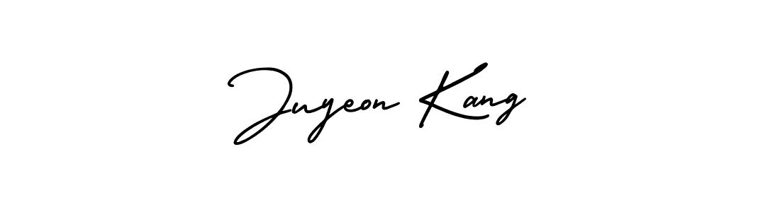 AmerikaSignatureDemo-Regular is a professional signature style that is perfect for those who want to add a touch of class to their signature. It is also a great choice for those who want to make their signature more unique. Get Juyeon Kang name to fancy signature for free. Juyeon Kang signature style 3 images and pictures png