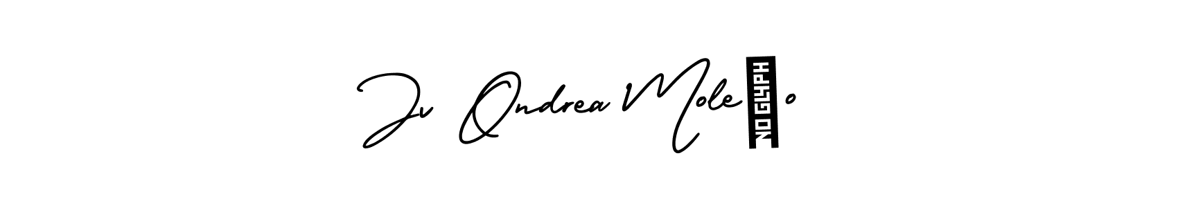 Jv Ondrea Moleño stylish signature style. Best Handwritten Sign (AmerikaSignatureDemo-Regular) for my name. Handwritten Signature Collection Ideas for my name Jv Ondrea Moleño. Jv Ondrea Moleño signature style 3 images and pictures png