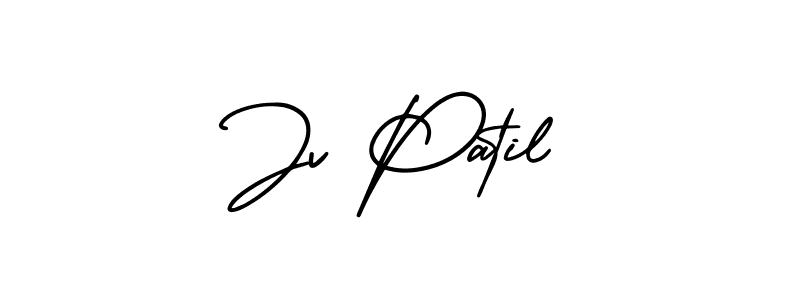 How to make Jv Patil name signature. Use AmerikaSignatureDemo-Regular style for creating short signs online. This is the latest handwritten sign. Jv Patil signature style 3 images and pictures png