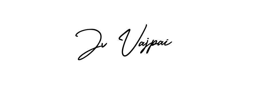 Jv Vajpai stylish signature style. Best Handwritten Sign (AmerikaSignatureDemo-Regular) for my name. Handwritten Signature Collection Ideas for my name Jv Vajpai. Jv Vajpai signature style 3 images and pictures png