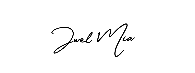 It looks lik you need a new signature style for name Jwel Mia. Design unique handwritten (AmerikaSignatureDemo-Regular) signature with our free signature maker in just a few clicks. Jwel Mia signature style 3 images and pictures png