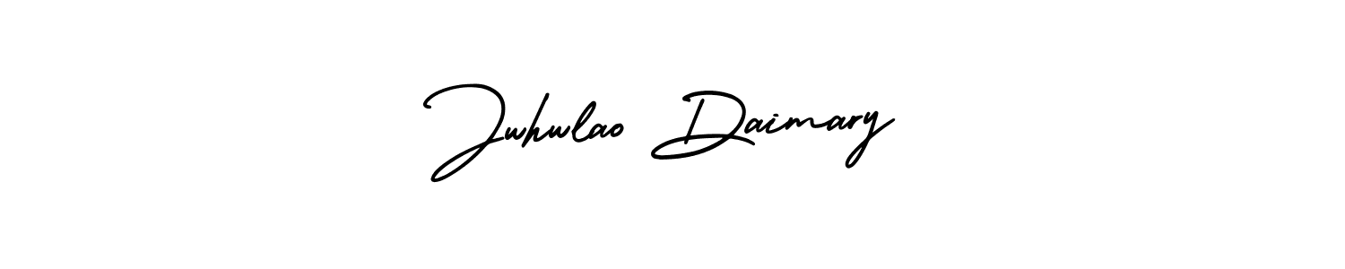 Make a beautiful signature design for name Jwhwlao Daimary. With this signature (AmerikaSignatureDemo-Regular) style, you can create a handwritten signature for free. Jwhwlao Daimary signature style 3 images and pictures png