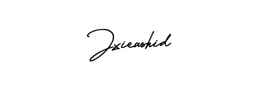You should practise on your own different ways (AmerikaSignatureDemo-Regular) to write your name (Jxieashid) in signature. don't let someone else do it for you. Jxieashid signature style 3 images and pictures png