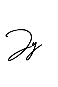 Use a signature maker to create a handwritten signature online. With this signature software, you can design (AmerikaSignatureDemo-Regular) your own signature for name Jy. Jy signature style 3 images and pictures png