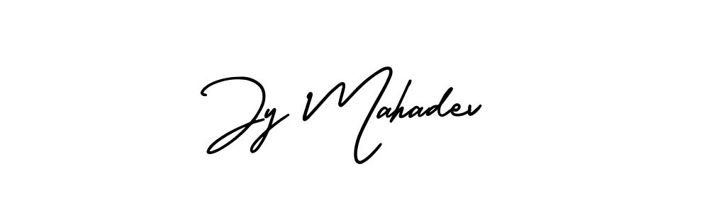 Jy Mahadev stylish signature style. Best Handwritten Sign (AmerikaSignatureDemo-Regular) for my name. Handwritten Signature Collection Ideas for my name Jy Mahadev. Jy Mahadev signature style 3 images and pictures png