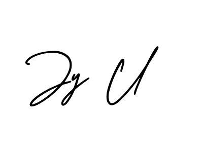 How to Draw Jy U signature style? AmerikaSignatureDemo-Regular is a latest design signature styles for name Jy U. Jy U signature style 3 images and pictures png