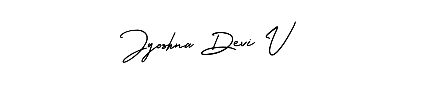 Use a signature maker to create a handwritten signature online. With this signature software, you can design (AmerikaSignatureDemo-Regular) your own signature for name Jyoshna Devi V. Jyoshna Devi V signature style 3 images and pictures png