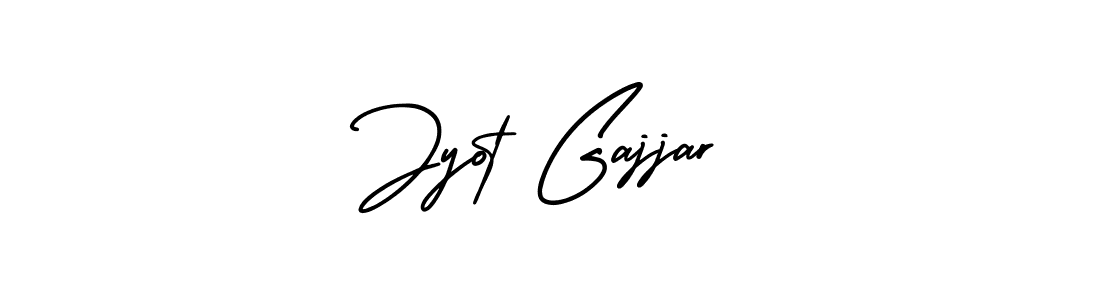 The best way (AmerikaSignatureDemo-Regular) to make a short signature is to pick only two or three words in your name. The name Jyot Gajjar include a total of six letters. For converting this name. Jyot Gajjar signature style 3 images and pictures png