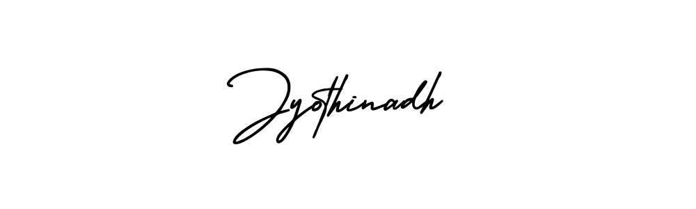 How to make Jyothinadh name signature. Use AmerikaSignatureDemo-Regular style for creating short signs online. This is the latest handwritten sign. Jyothinadh signature style 3 images and pictures png