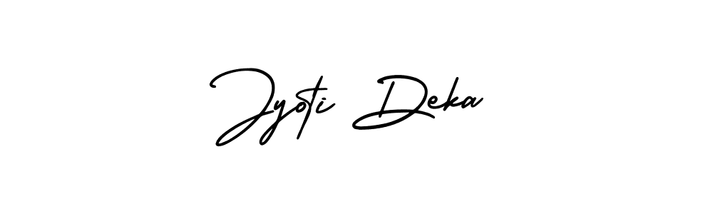 How to make Jyoti Deka signature? AmerikaSignatureDemo-Regular is a professional autograph style. Create handwritten signature for Jyoti Deka name. Jyoti Deka signature style 3 images and pictures png