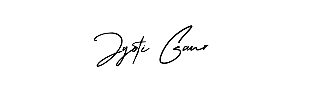 Jyoti Gaur stylish signature style. Best Handwritten Sign (AmerikaSignatureDemo-Regular) for my name. Handwritten Signature Collection Ideas for my name Jyoti Gaur. Jyoti Gaur signature style 3 images and pictures png