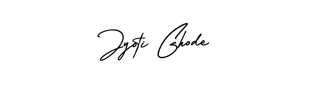 How to make Jyoti Ghode name signature. Use AmerikaSignatureDemo-Regular style for creating short signs online. This is the latest handwritten sign. Jyoti Ghode signature style 3 images and pictures png