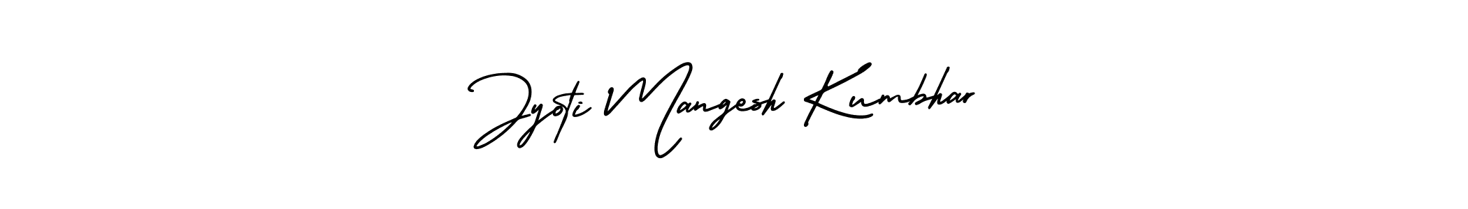 Make a beautiful signature design for name Jyoti Mangesh Kumbhar. With this signature (AmerikaSignatureDemo-Regular) style, you can create a handwritten signature for free. Jyoti Mangesh Kumbhar signature style 3 images and pictures png
