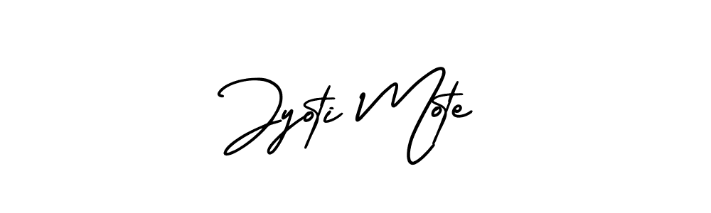How to make Jyoti Mote name signature. Use AmerikaSignatureDemo-Regular style for creating short signs online. This is the latest handwritten sign. Jyoti Mote signature style 3 images and pictures png