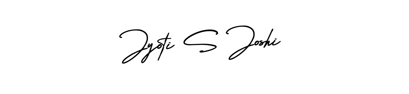 This is the best signature style for the Jyoti S Joshi name. Also you like these signature font (AmerikaSignatureDemo-Regular). Mix name signature. Jyoti S Joshi signature style 3 images and pictures png