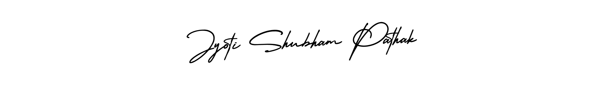 How to make Jyoti Shubham Pathak name signature. Use AmerikaSignatureDemo-Regular style for creating short signs online. This is the latest handwritten sign. Jyoti Shubham Pathak signature style 3 images and pictures png