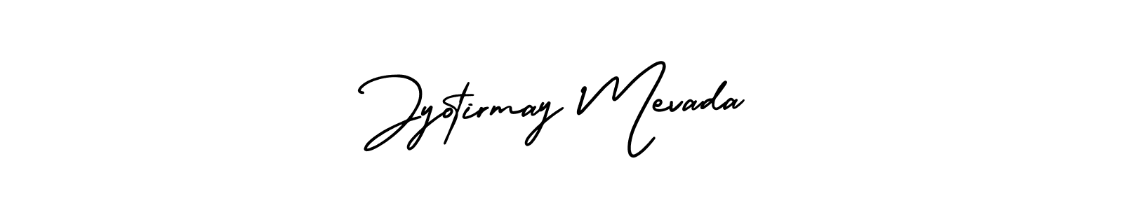 AmerikaSignatureDemo-Regular is a professional signature style that is perfect for those who want to add a touch of class to their signature. It is also a great choice for those who want to make their signature more unique. Get Jyotirmay Mevada name to fancy signature for free. Jyotirmay Mevada signature style 3 images and pictures png
