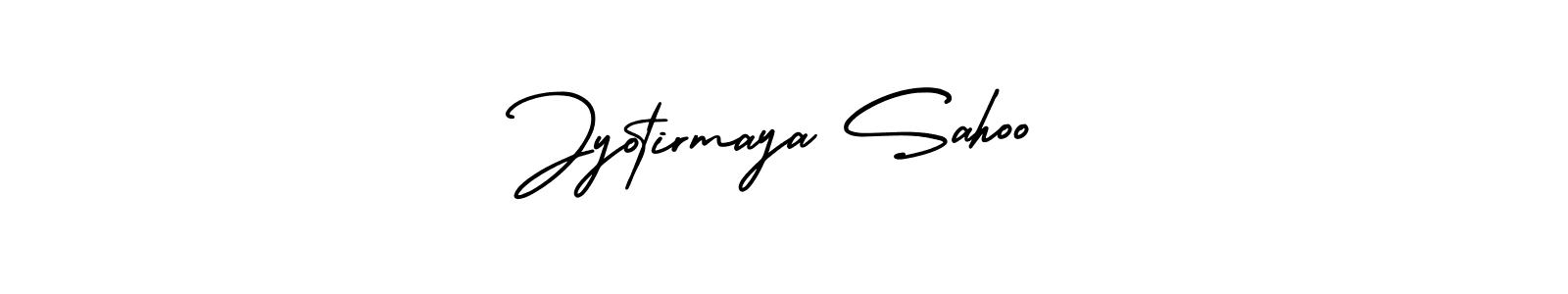 You should practise on your own different ways (AmerikaSignatureDemo-Regular) to write your name (Jyotirmaya Sahoo) in signature. don't let someone else do it for you. Jyotirmaya Sahoo signature style 3 images and pictures png