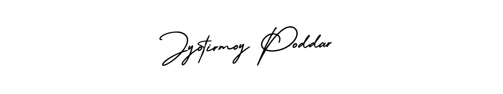 How to make Jyotirmoy Poddar name signature. Use AmerikaSignatureDemo-Regular style for creating short signs online. This is the latest handwritten sign. Jyotirmoy Poddar signature style 3 images and pictures png