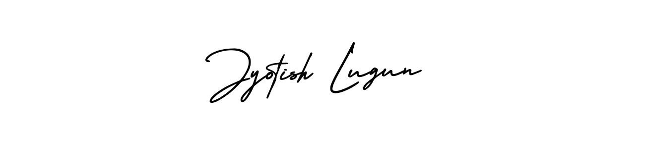 Similarly AmerikaSignatureDemo-Regular is the best handwritten signature design. Signature creator online .You can use it as an online autograph creator for name Jyotish Lugun. Jyotish Lugun signature style 3 images and pictures png