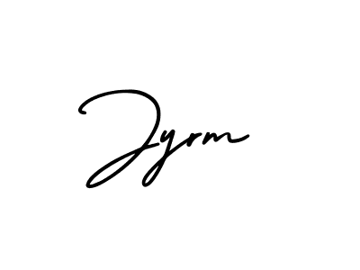 It looks lik you need a new signature style for name Jyrm. Design unique handwritten (AmerikaSignatureDemo-Regular) signature with our free signature maker in just a few clicks. Jyrm signature style 3 images and pictures png