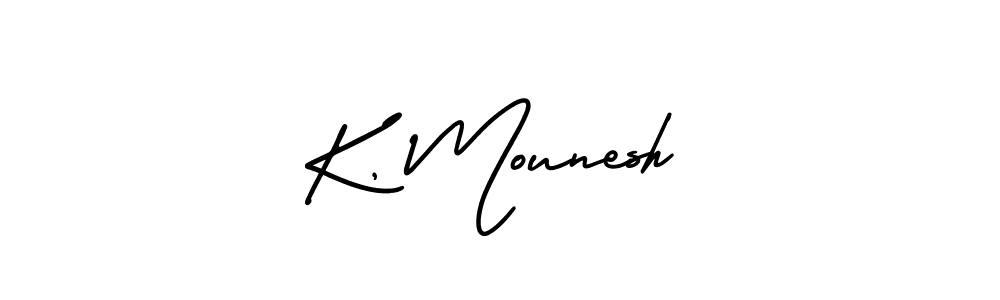 Check out images of Autograph of K, Mounesh name. Actor K, Mounesh Signature Style. AmerikaSignatureDemo-Regular is a professional sign style online. K, Mounesh signature style 3 images and pictures png