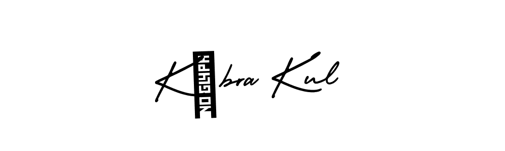 Use a signature maker to create a handwritten signature online. With this signature software, you can design (AmerikaSignatureDemo-Regular) your own signature for name Kübra Kul. Kübra Kul signature style 3 images and pictures png