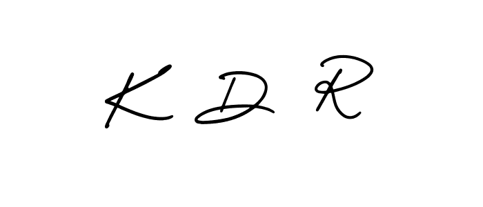 Design your own signature with our free online signature maker. With this signature software, you can create a handwritten (AmerikaSignatureDemo-Regular) signature for name K  D  R. K  D  R signature style 3 images and pictures png