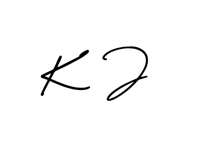 Use a signature maker to create a handwritten signature online. With this signature software, you can design (AmerikaSignatureDemo-Regular) your own signature for name K  J. K  J signature style 3 images and pictures png