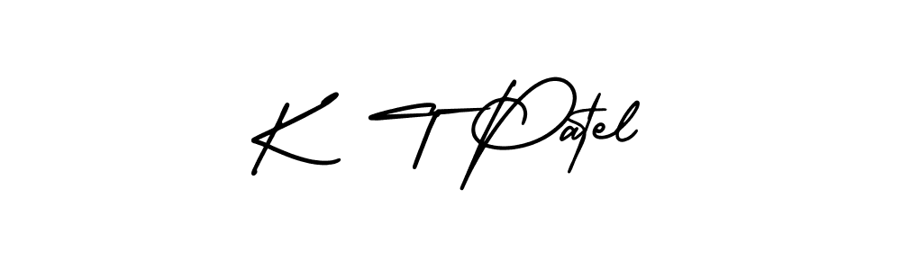 Use a signature maker to create a handwritten signature online. With this signature software, you can design (AmerikaSignatureDemo-Regular) your own signature for name K  T Patel. K  T Patel signature style 3 images and pictures png