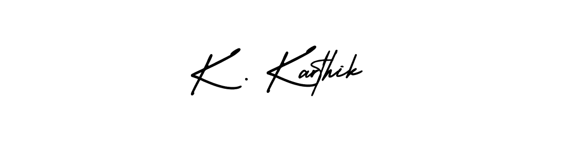 The best way (AmerikaSignatureDemo-Regular) to make a short signature is to pick only two or three words in your name. The name K . Karthik include a total of six letters. For converting this name. K . Karthik signature style 3 images and pictures png