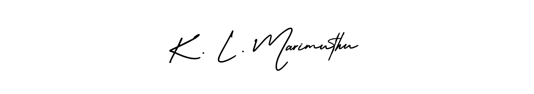 Use a signature maker to create a handwritten signature online. With this signature software, you can design (AmerikaSignatureDemo-Regular) your own signature for name K . L . Marimuthu. K . L . Marimuthu signature style 3 images and pictures png