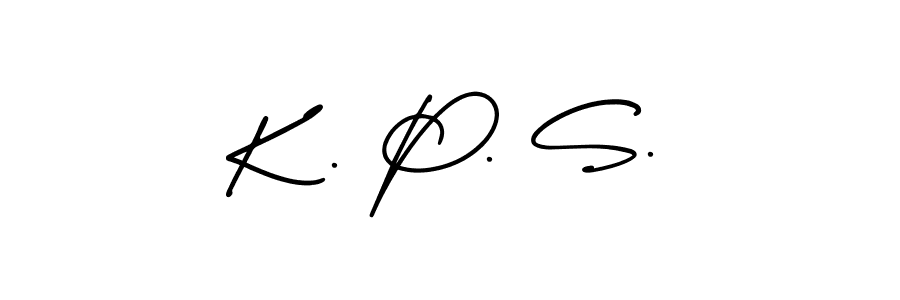 AmerikaSignatureDemo-Regular is a professional signature style that is perfect for those who want to add a touch of class to their signature. It is also a great choice for those who want to make their signature more unique. Get K . P. S. name to fancy signature for free. K . P. S. signature style 3 images and pictures png