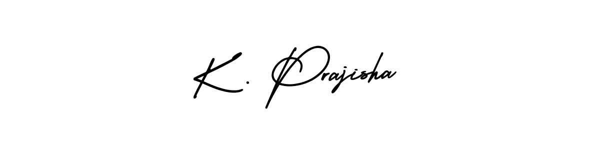 How to make K . Prajisha signature? AmerikaSignatureDemo-Regular is a professional autograph style. Create handwritten signature for K . Prajisha name. K . Prajisha signature style 3 images and pictures png