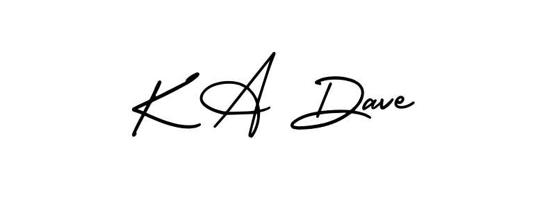 K A Dave stylish signature style. Best Handwritten Sign (AmerikaSignatureDemo-Regular) for my name. Handwritten Signature Collection Ideas for my name K A Dave. K A Dave signature style 3 images and pictures png