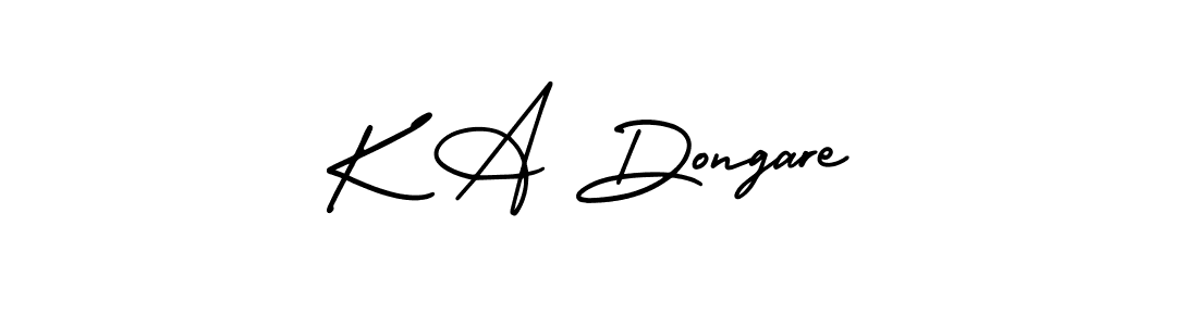 Create a beautiful signature design for name K A Dongare. With this signature (AmerikaSignatureDemo-Regular) fonts, you can make a handwritten signature for free. K A Dongare signature style 3 images and pictures png