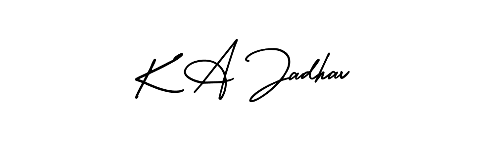 Make a beautiful signature design for name K A Jadhav. With this signature (AmerikaSignatureDemo-Regular) style, you can create a handwritten signature for free. K A Jadhav signature style 3 images and pictures png